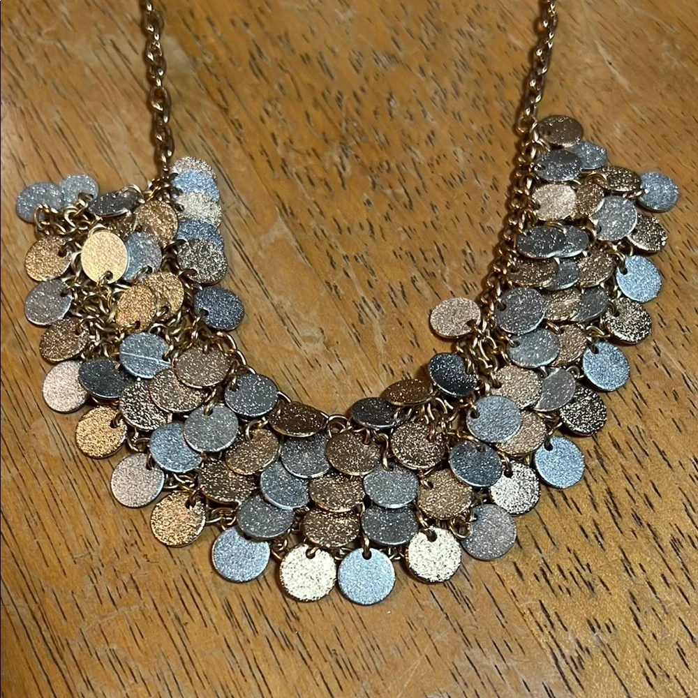 nOir Jewelry Gold and Silver Statement Necklace - Picture 3 of 3